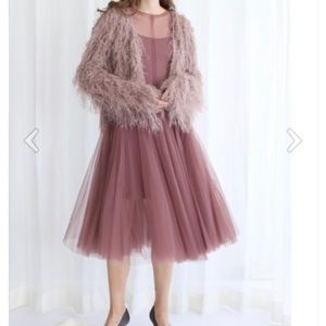 DONATING 3/1 - Chicwish Mauve Tulle Midi Dress
